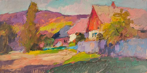 Paysage villageois plein de vie