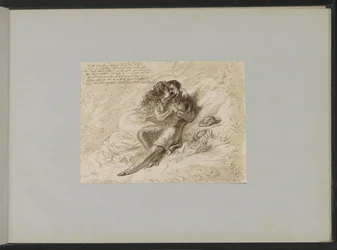 Couple amoureux dans un paysage