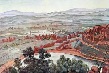 Tananarive, vue du Palais de la Reine, de Dessins et Peintures d