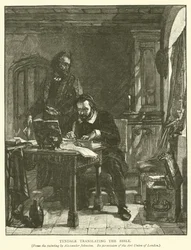 Tyndale traduisant la Bible