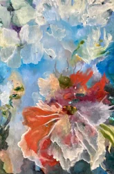 Fleurs impressionnistes aux couleurs vives