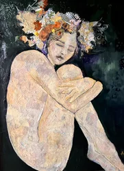 Femme nue en méditation