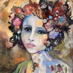 Portrait floral expressif