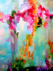 Jardin abstrait et coloré