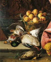 Nature morte au gibier, aux fruits et à la viole d