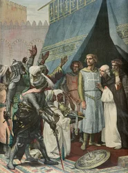 Saint Louis à Jérusalem (Gravure)