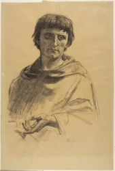 Figure centrale, étude pour La vie de Saint Louis, roi de France