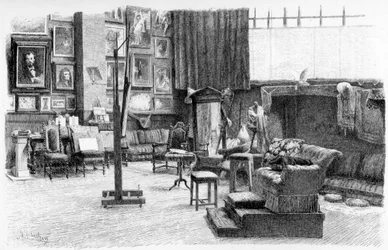 Le Studio, vers 1880-1882