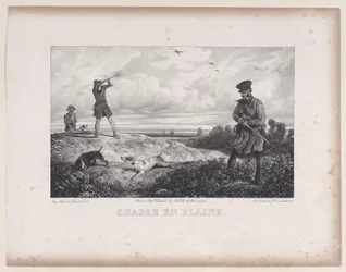 Chasse dans le champ, de la série Scènes de chasse, 1829