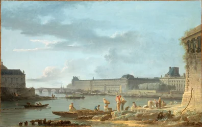 Le Louvre et le Pont Royal, vus du Pont-Neuf, vers 1780
