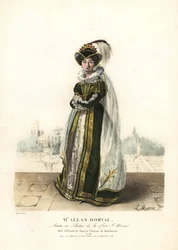 Marie Dorval ou Madame Allan Dorval en Reine Élisabeth dans Le Château de Kenilworth de Jean-Baptiste Blache et Henri Lemaire, Théâtre de la Porte St. Martin