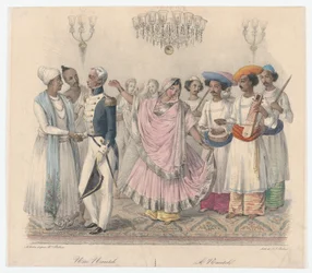Une Nautch, de Vingt-quatre Planches Illustratives des Mœurs Hindoues et Européennes au Bengale, 1832