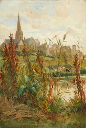 Église près de la rivière