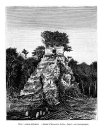 Ruines mayas, Tikal, Guatemala, XIXe siècle