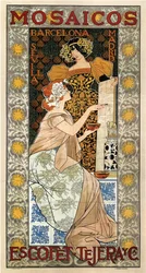 Affiche publicitaire Mosaicos Escofet-Tejera, 1900
