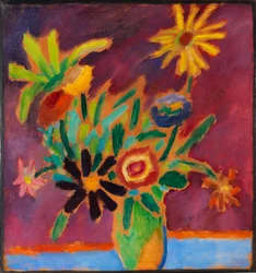 Fleurs colorées, 1915