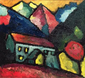 Une maison dans les montagnes, vers 1912