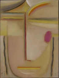 Tête abstraite : Or et Rose, 1931
