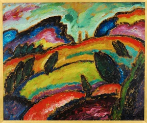 Huegel - Hill (huile sur carton)
