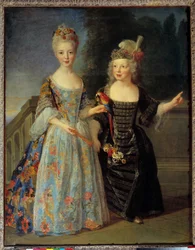 Portrait de Catherine Éléonore Eugénie de Béthisy (1707-1767), future princesse de Montauban et de son frère Eugène Éléonore (1709-1781), futur marquis de Mézières
