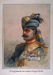 Portrait en Buste de Risaldar, Durrani, illustration pour 