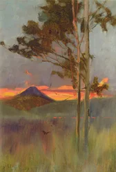 Une nuit en colère - Montagnes de Hakone, vers 1889