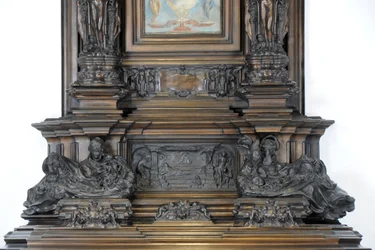 Détail de la cheminée Sam Wilson, vers 1908-14