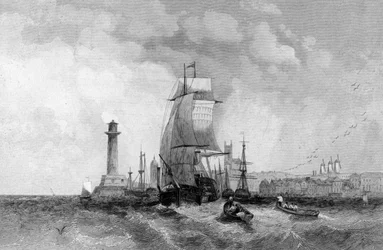 Margate, Kent, gravé par Henry Wallis, vers 1830