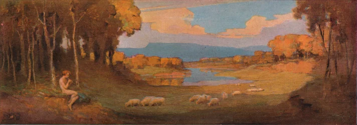 Panneau décoratif pour un piano en palissandre, vers 1900, 1903