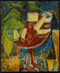 Nature morte sur table rouge, c.1919