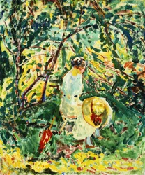 Femme dans un jardin, vers 1907