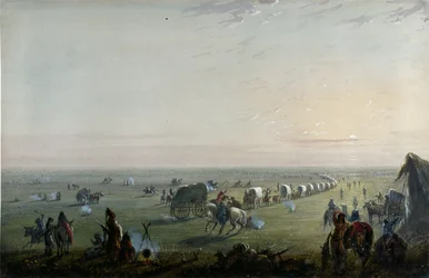 Levée du camp au lever du soleil