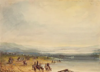 Caravane sur la rivière Platte, vers 1837