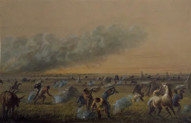 Prairie en feu