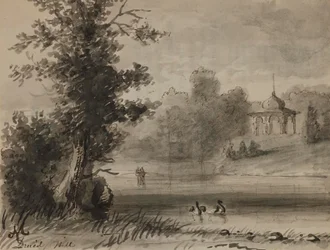 Vue du lac dans le Druid Hill Park