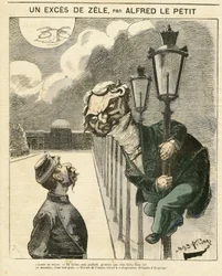 Illustration de Alfred Le Petity (1841-1909) pour la couverture de Le Grelot