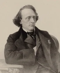 Portrait du pianiste et compositeur Henry Litolff 1818-1891, 1858