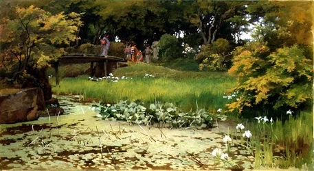 Étang dans le jardin de Raku-Raku-Tei, Hikone