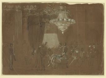 Service funèbre pour le colonel Ellsworth à la salle Est de la Maison Blanche