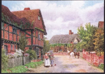 Cottages à East Hagbourne, de The Cottages and the Village Life of Rural England publié par Dent & Sons Limited, 1912