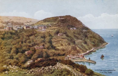 Lynton et Lynmouth depuis les Tors