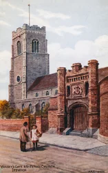 Porte de Wolsey et église Saint-Pierre, Ipswich