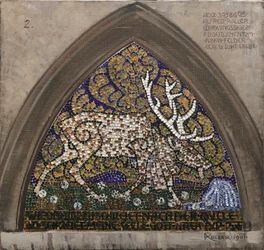 Le cerf à la source