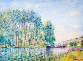 Un virage dans le Loing à Moret