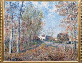 Un coin de bois avec Sablons ou la route vers la lisière du bois