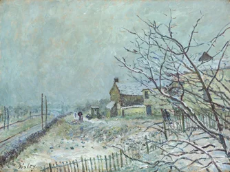 Première neige à Veneux-Nadon, 1878