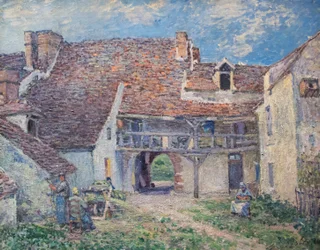 French: Cour de ferme à Saint-Mammès