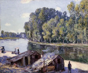Cabanes au Bord du Canal du Loing-effet de Soleil