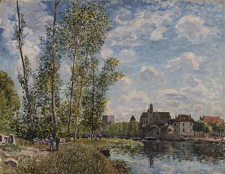 Moret, vue du Loing, après-midi de mai