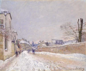 Rue Eugène Moussoir à Moret : Hiver, 1891